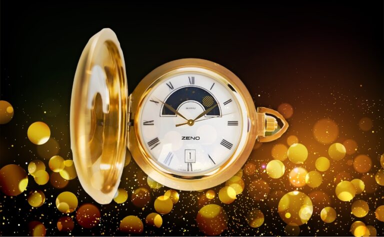 Goldene Mondphasen Taschenuhren