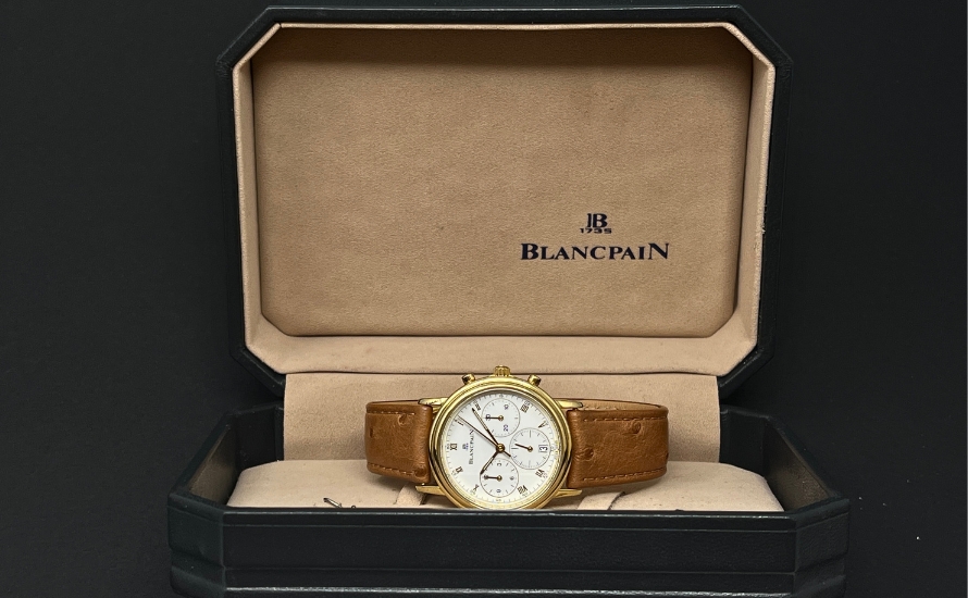 Box-Blacain-Villeret-Rattrapant | Au Bijou GmbH Uhren & Schmuck Blancpain Villeret Rattrapante Chronograph