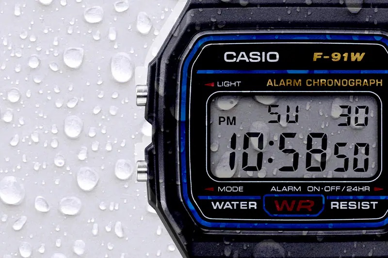 Casio F-91W wasserdicht