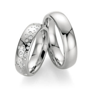 Eheringe-Weissgold-Sternenhimmel | Au Bijou GmbH Uhren & Schmuck Eheringe Weissgold Basel