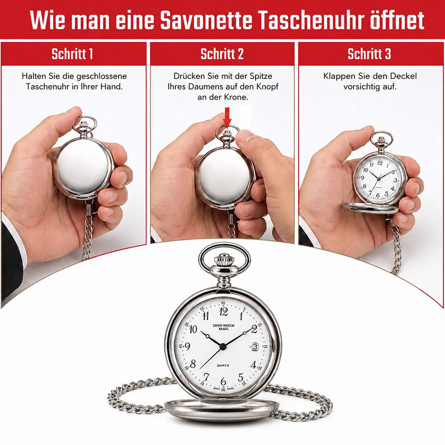 Savonette Taschenuhren schliessen