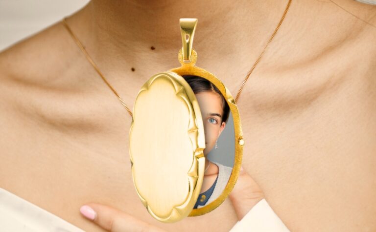 Banner Foto Medaillon in Gold 556927