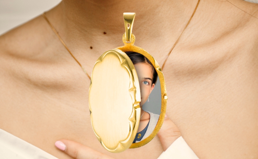 Medaillon-Fotoanhaenger-Gold-2 | Au Bijou GmbH Uhren & Schmuck