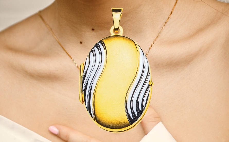 Medaillon-Fotoanhaenger-Gold-3 | Au Bijou GmbH Uhren & Schmuck
