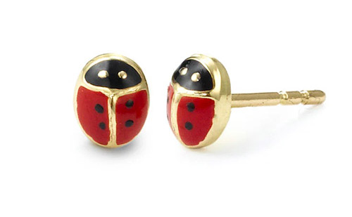Ohrstecker-Marienkafer | Au Bijou GmbH Uhren & Schmuck Marienkäfer Ohrstecker aus 18 K Gelbgold