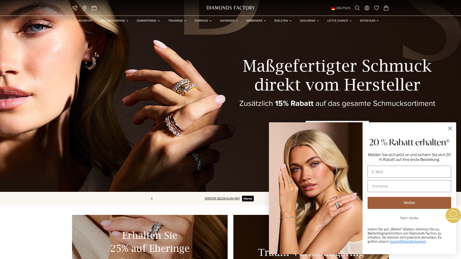 4. Diamonds Factory Homepage